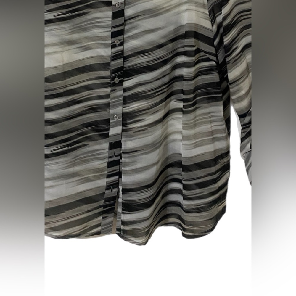 Women’s Long Sleeve Sheer Button Down Collared Blouse Size 2X - Picture 6 of 13